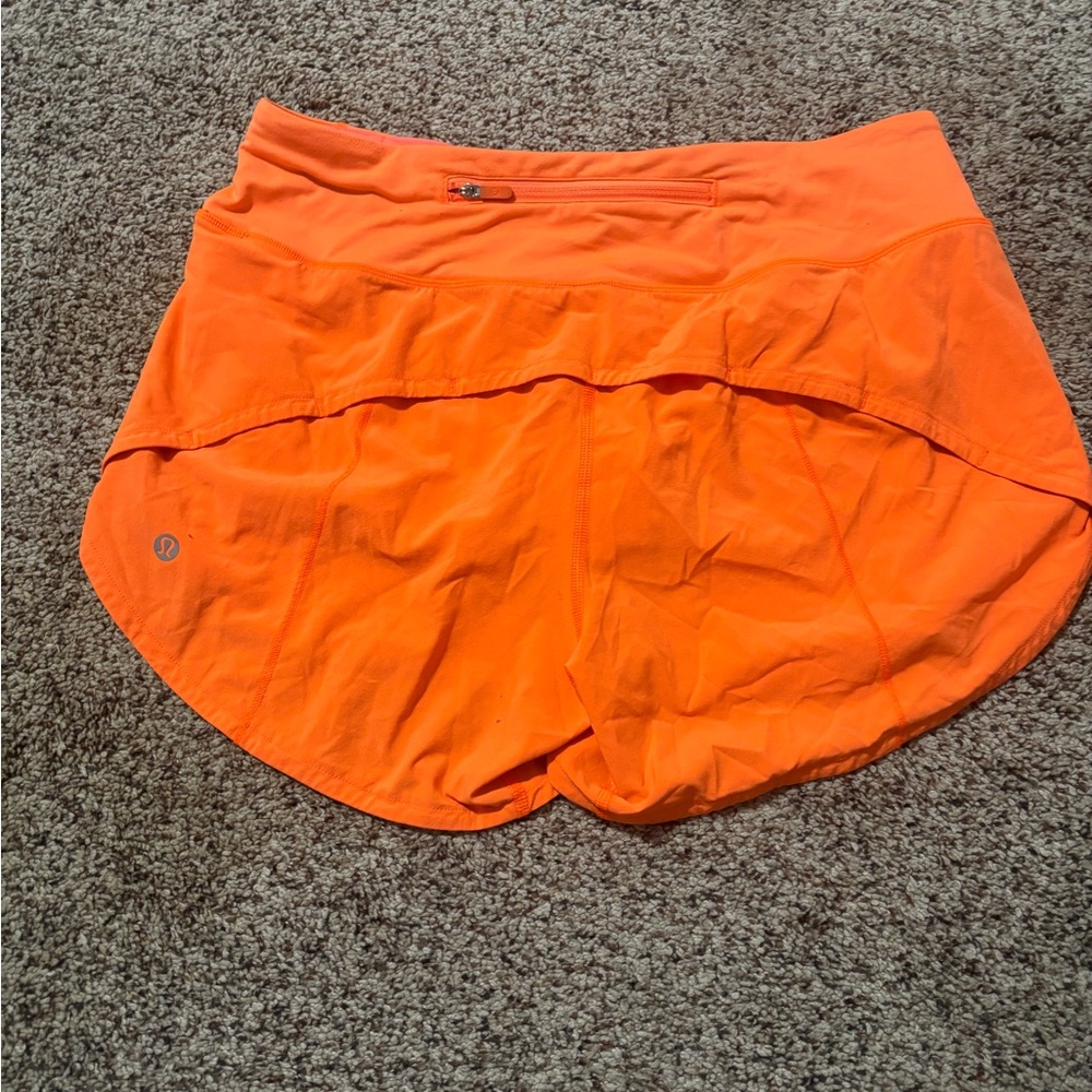lululemon athletica Women's Vibrant Orange Athletic Shorts